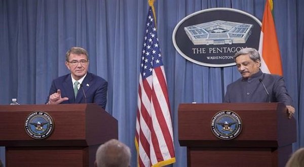 The signing of the agreement will "make the logistics of joint operations so much easier and so much more efficient," US Defense Secretary Ash Carter said in a news briefing with Indian Defense Minister Manohar Parrikar on Monday. Reuters
