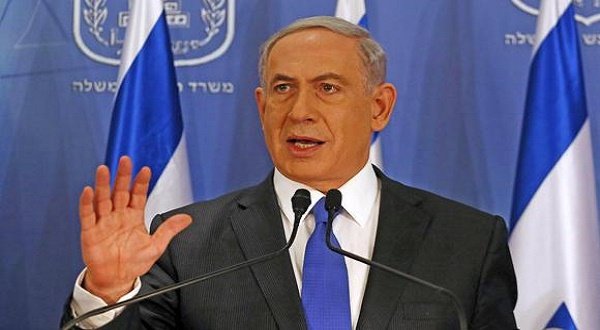 Benjamin Netanyahu speaks during a news conference at the defense ministry in Tel Aviv on Friday. Reuters/Gali Tibbon
