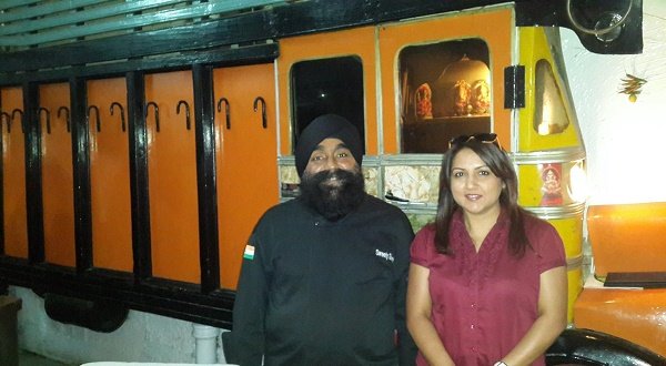Chef Sweety Singh of the Dhaba at the Claridges with the writer Shivani Mohan