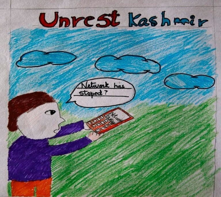 The Stolen Childhoods of Kashmir in Pencil and Crayon