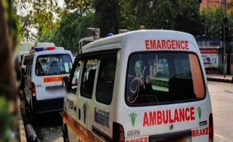 Ambulance Stuck During President’s Visit, Injured Carried on Stretcher