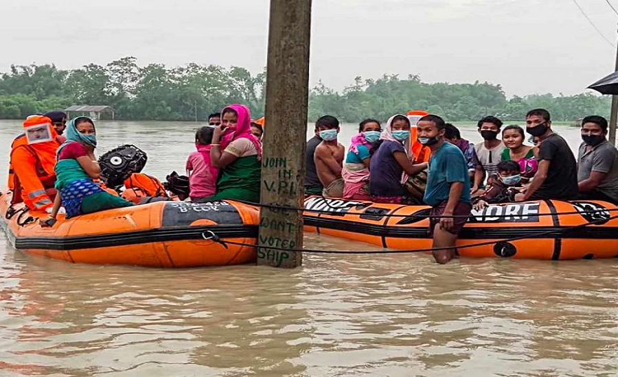 Assam Flood Situation Remains Grim 5 74 Lakh People Hit Clarion India