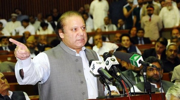 Prime Minister Nawaz Sharif speaks in National Assembly in this file photo. 
