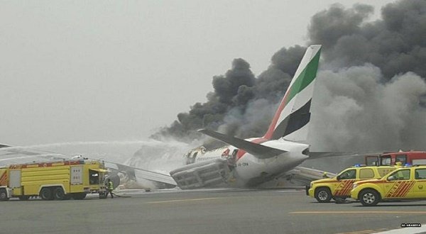 Dubai-based Emirates said the accident happened around 12:45 p.m. local time as Flight EK521 was arriving from the southern Indian city of Thiruvananthapuram.