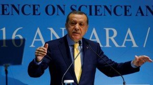 Turkish President Tayyip Erdogan addresses the audience during a meeting in Ankara, Turkey, October 3, 2016. REUTERS/Umit Bektas