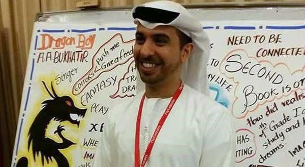 Ahmed Bukhatir, the Emirati author of Dragon Boy and the Witches of Galza