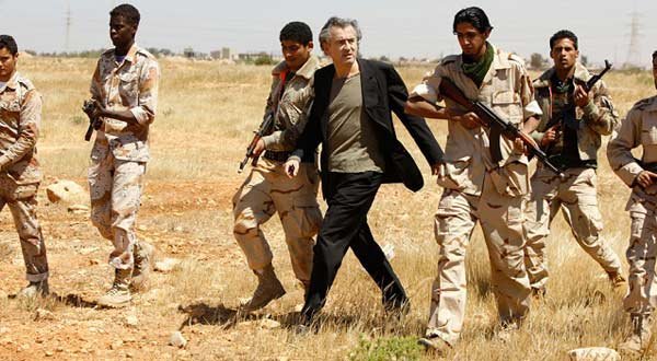 ON THE GROUND, PROMOTING DEMOCRACY! French 'philosopher' Bernard Henri Levy in Libya. Image is taken from his own website. 