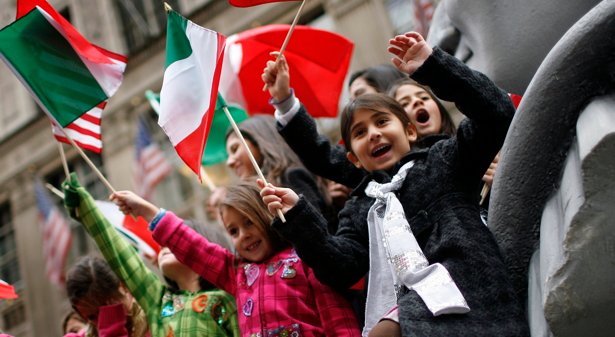 A Columbus Day parade in New York.