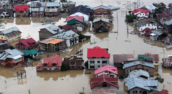 A view of Srinagar, the capital of Jammu and Kashmir, after the devastating floods of 2014. AP photo.