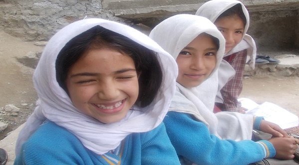 INNOCENCE AND EXPERIENCE...Students of the Government Middle School at the Ground Minjee in Kargil. Photo by Meha Dixit