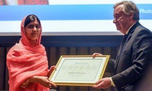 Malala Yousafzai a UN Messenger of Peace on Monday to promote girls education