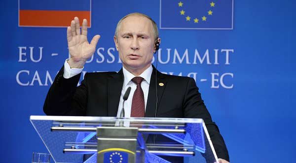 Russian President Vladimir Putin attends a joint press conference on Jan. 28, 2014, at the EU Headquarters in Brussels, Belgium. Putin has been urged by President Obama not to intervene in Ukraine. Xinhua