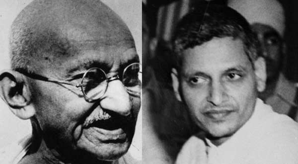 Mahatma Gandhi and his assassin Nathuram Godse
