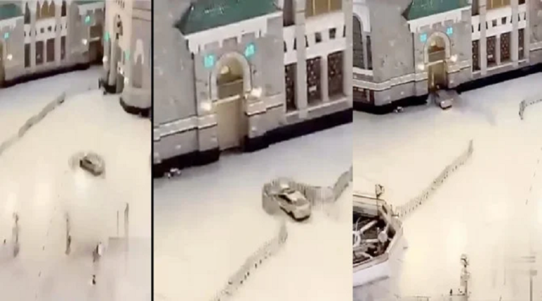 Saudi Citizen Arrested After Ramming Car into Gate of Makkah’s Grand Mosque