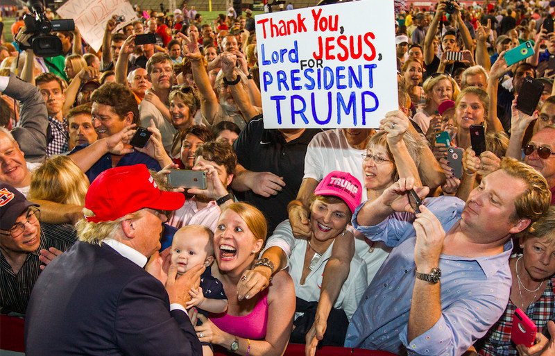 Trump greets supporters in Alabama