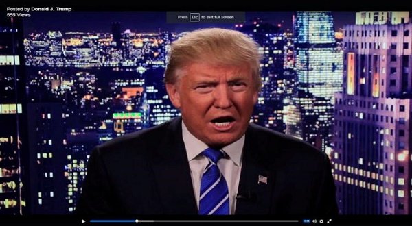 Republican U.S. presidential nominee Donald Trump is seen in a video screengrab as he apologizes for lewd comments he made about women during a statement recorded by his presidential campaign and released via social media after midnight October 8, 2016. Donald J. Trump via Reuters/Handout
