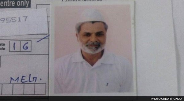Yakub Memon's photograph that was used to pursue his two Masters degrees from Indira Gandhi National Open University (IGNOU).