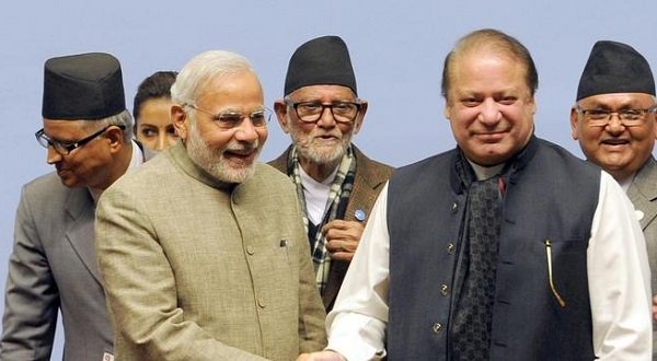 BEYOND PHOTO OPS...Prime Minister Narendra Modi and Prime Minister Nawaz Sharif at the Saarc summit in Kathmandu. IANS photo