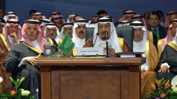 Saudi King Salman bin Abdulaziz at the Arab Summit in Sharm El-Sheikh in Egypt on Saturday. 