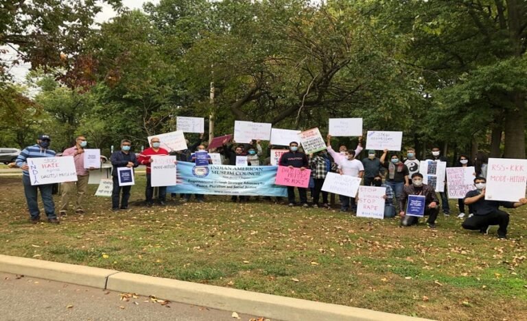 Indian American Protest in New Jersey Against Hathras Rape-Murder of Dalit Girl