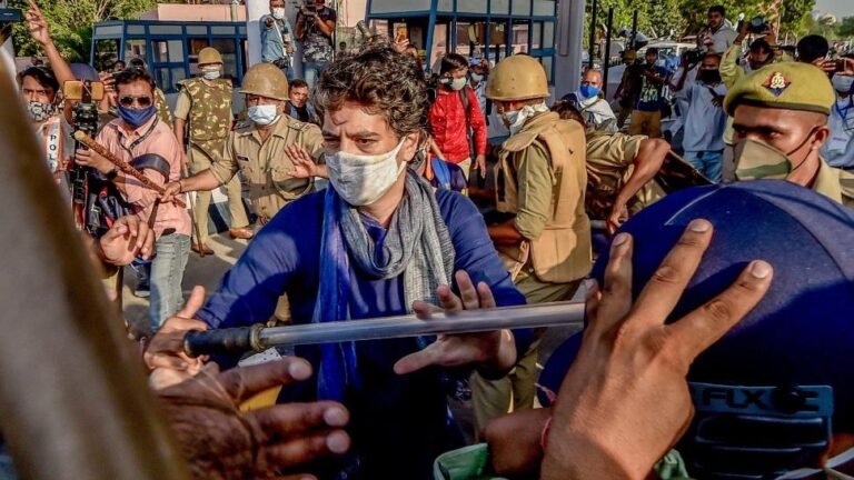 Video: Priyanka Gandhi Jumps In to Rescue Party Worker From Police Batons
