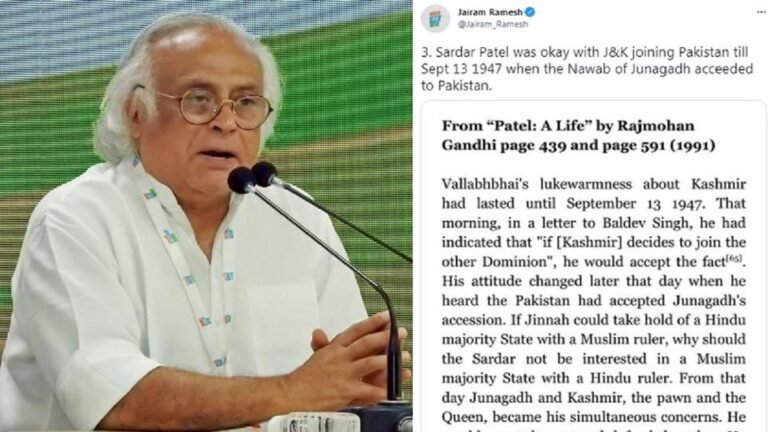 ‘Patel Was Not Averse to J&K Joining Pakistan’, Congress Counters Modi’s Claims on Nehru