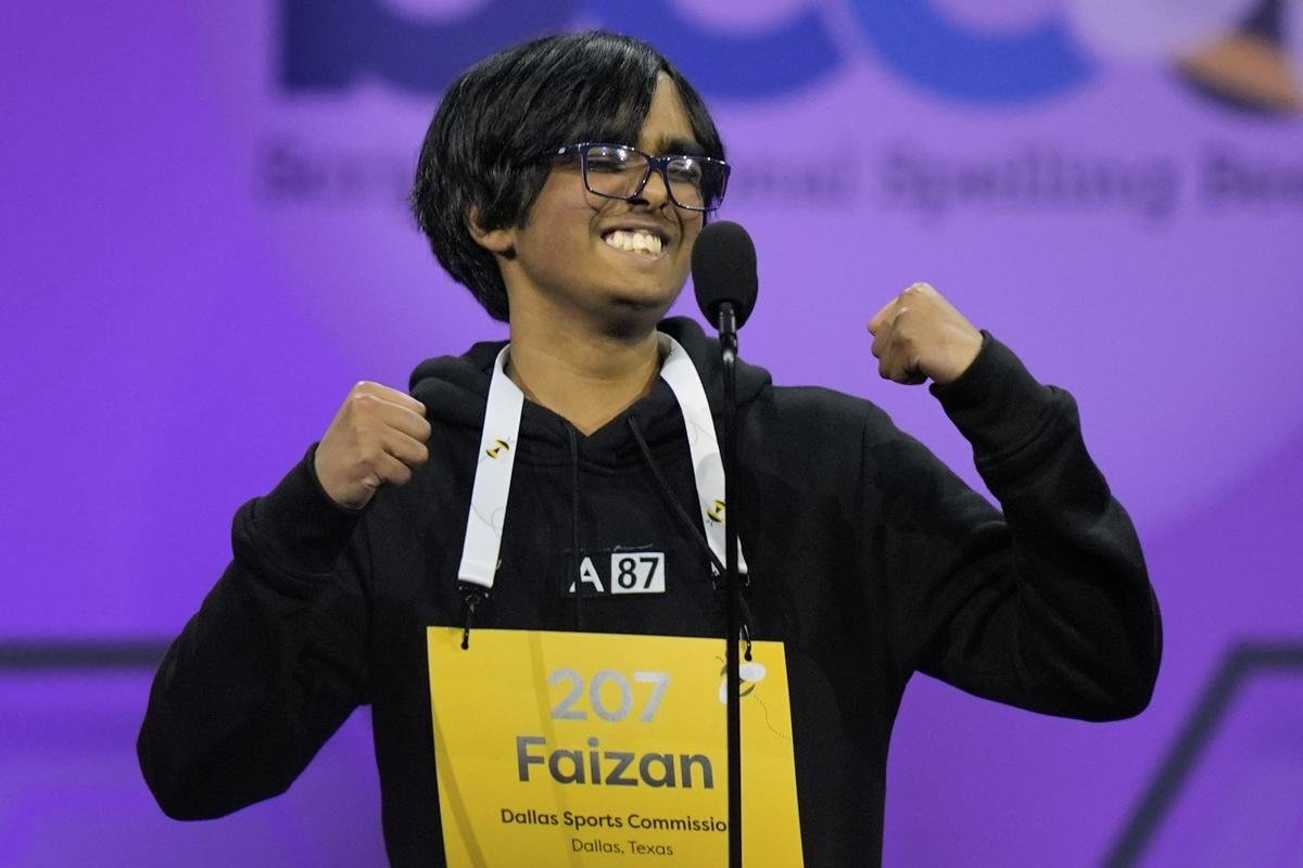 Indian American Faizan Zaki, 13, Wins US National Spelling Championship Indian American Faizan Zaki, 13, Wins US National Spelling Championship